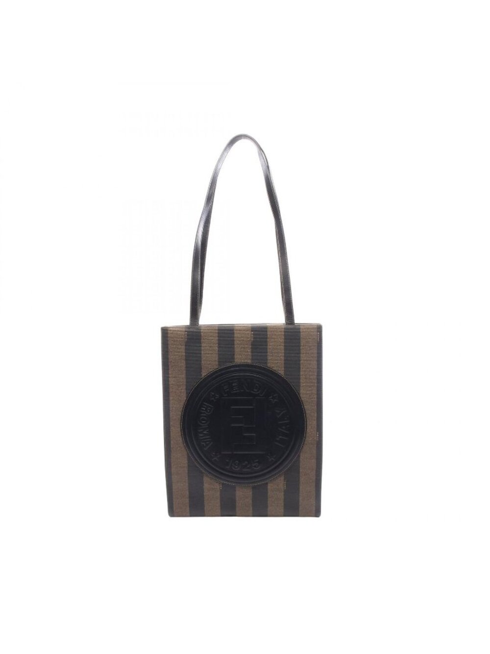Fendi Tote Bag Pecan Khaki Brown Leather Shoulder